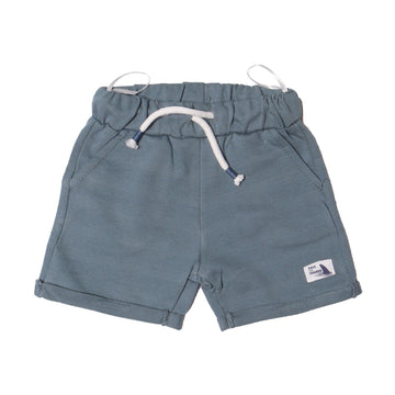 TEAL BLUE DOUBLE POCKET SAVE THE SHARKS SHORTS